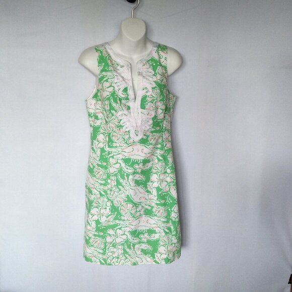 Lilly Pulitzer Janice Beach Bash Dress Embroidered Size 8 - Picture 1 of 4